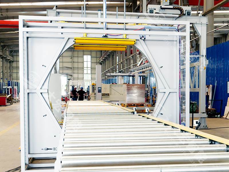 水平式缠绕机设备|长条货物高效缠膜,运输更稳更省膜