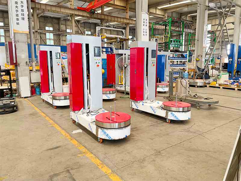 机场行李自动打包机，一分钟完成包装，让出行更省心