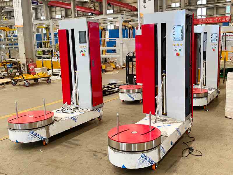 行李打包机器多层缠膜防护，确保旅客行李运输更安全