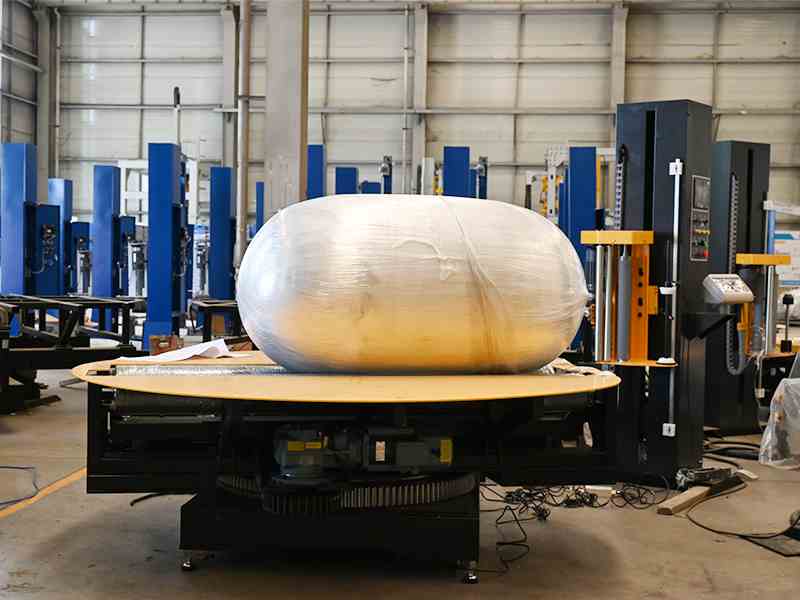 圆筒式缠绕膜打包机，卷材货物全方位裹包更稳固更高效