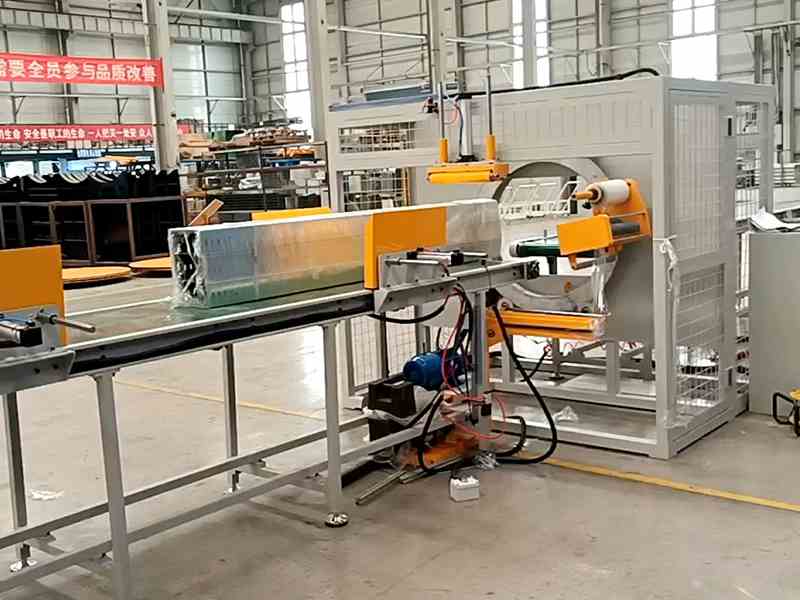 水平式缠绕机，长条货物自动包装更高效更稳固