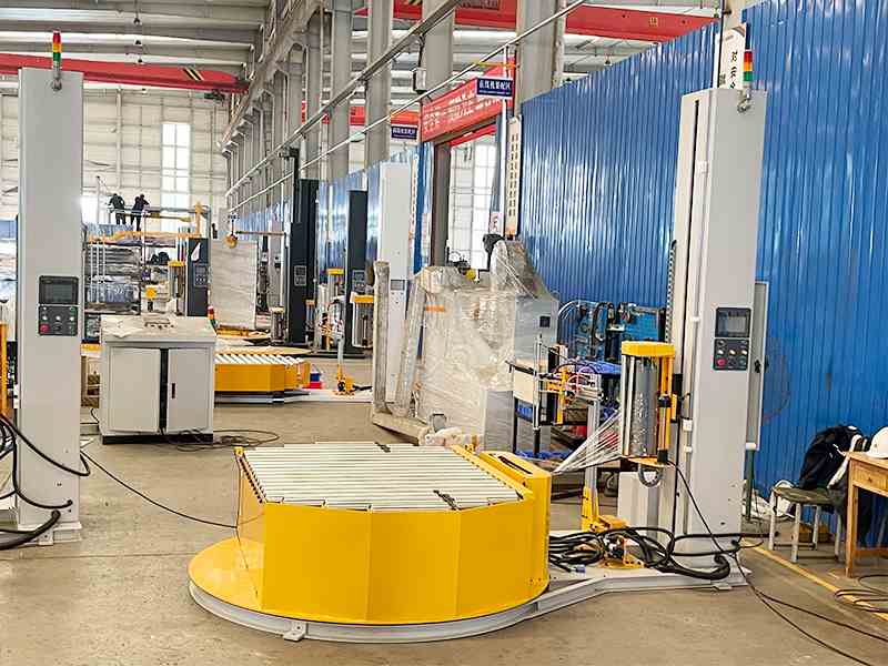 托盘薄膜缠绕机，高效稳固包装，节省耗材提升出货效率