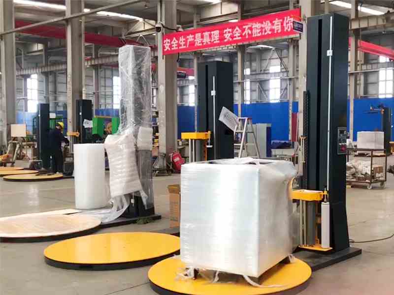 立式缠绕膜包装机，高效节膜稳定包装，助力出货自动化升级