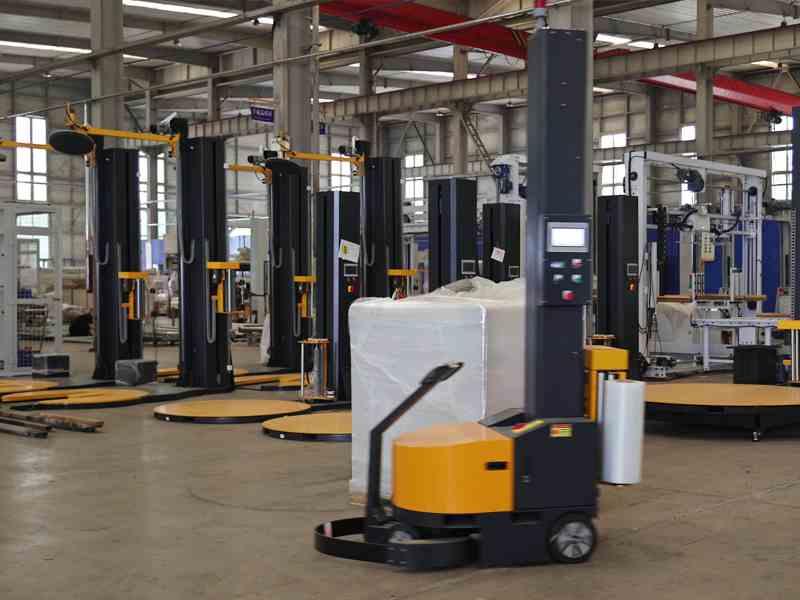 自走式包装缠绕机：灵活移动让仓储缠膜省时省力