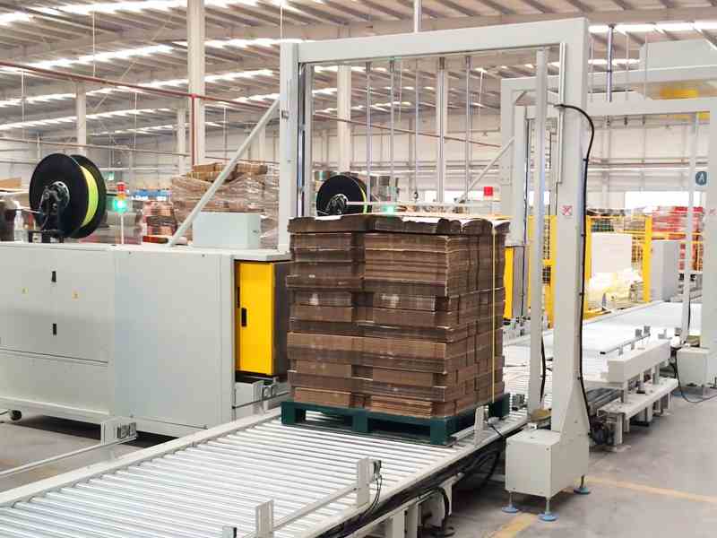 自动栈板物流打包机，托盘货物穿剑式捆扎结构&nbsp;适配多行业固定需求