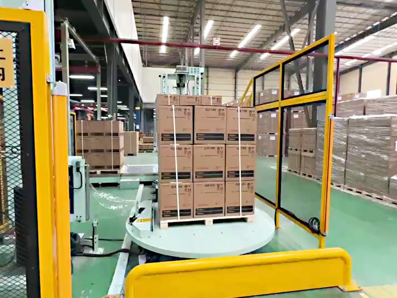 纸箱缠绕膜机适用于纸箱成托包装的缠绕膜固定设备