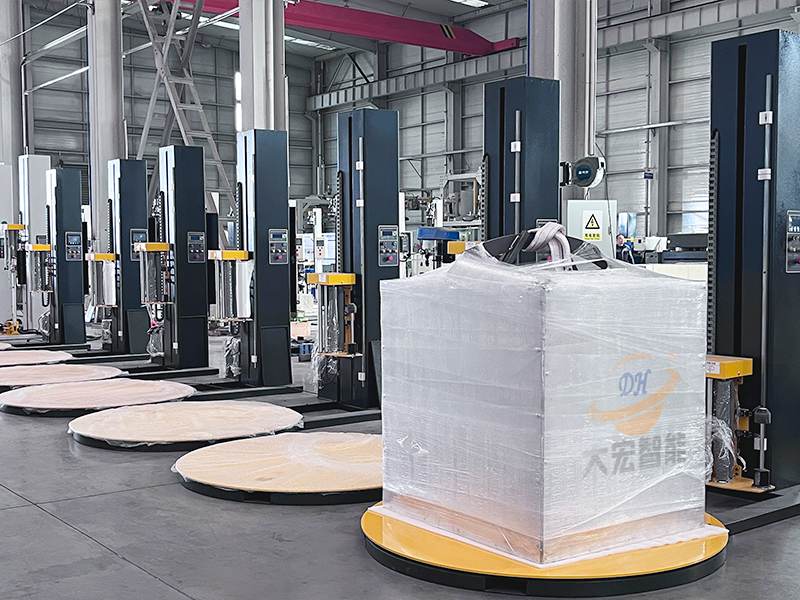 采用预拉伸膜架结构的托盘式缠绕包装机有效降低出库包装成本