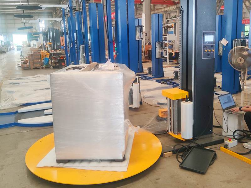 自动托盘缠绕膜包装机实现标准托盘高效裹包作业