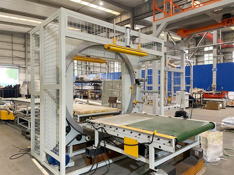 水平式缠绕机设备实现长条货物连